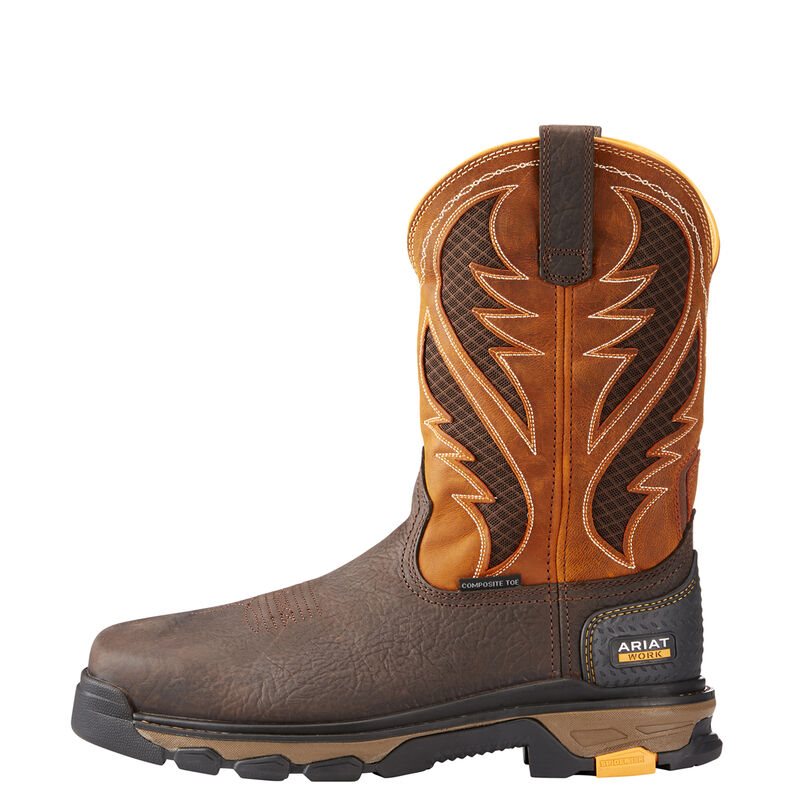 Ariat Work: Intrepid VentTEK Composite Toe Zapatos de Seguridad Hombre - Marrones / Amarillo (WFRTI3